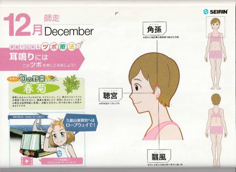 12月のAOI通信は ～ 「耳鳴りのツボ」と「刺激を与えて脳を活性化」がテーマです ～